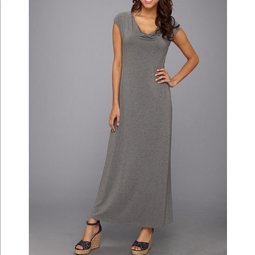 Tommy Bahama silver cowl neck dress Lg